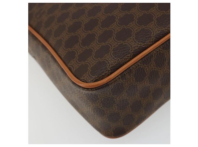 Céline CELINE Macadam Canvas Shoulder Bag PVC Leather Brown Gold - vista 17
