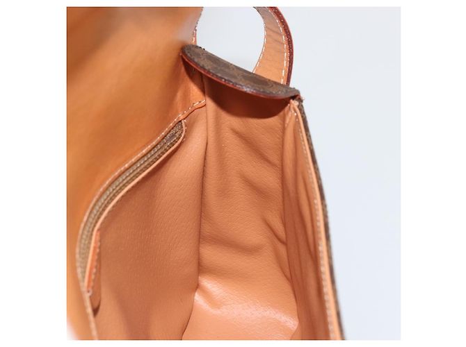 Céline CELINE Macadam Canvas Shoulder Bag PVC Leather Brown Gold - vista 19