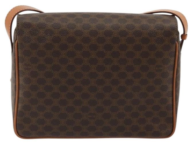 Céline CELINE Macadam Canvas Shoulder Bag PVC Leather Brown Gold - vista 2
