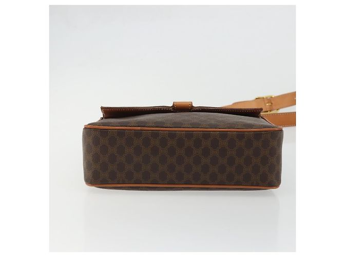 Céline CELINE Macadam Canvas Shoulder Bag PVC Leather Brown Gold - vista 5