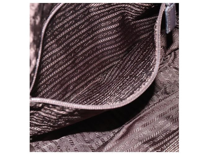 PRADA Schultertasche Nylon Khaki Silver - Ansicht 24