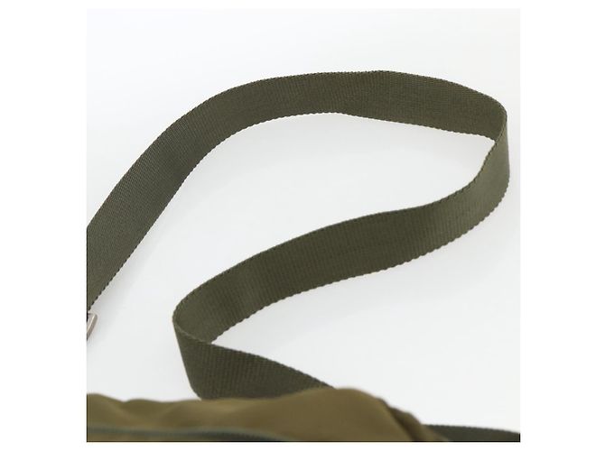 PRADA Schultertasche Nylon Khaki Silver - Ansicht 8