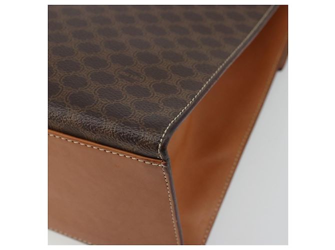 Céline CELINE Macadam Canvas Hand Bag PVC Leather Brown Gold - vista 16
