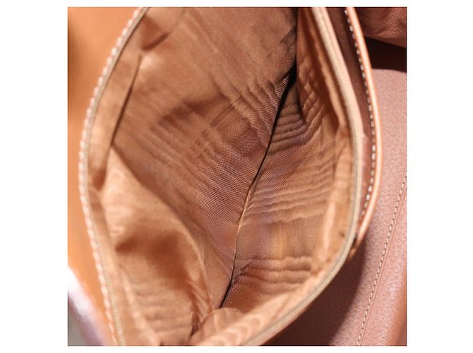 Céline CELINE Macadam Canvas Hand Bag PVC Leather Brown Gold - vista 22