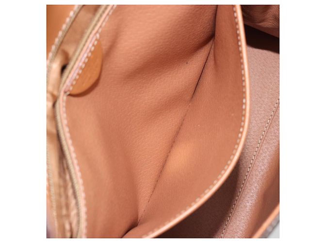 Céline CELINE Macadam Canvas Hand Bag PVC Leather Brown Gold - vista 23