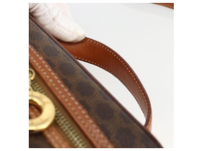 Céline CELINE Macadam Canvas Hand Bag PVC Leather 2way Brown Gold - vista 14