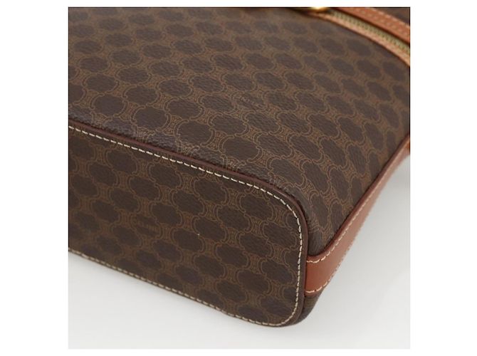 Céline CELINE Macadam Canvas Hand Bag PVC Leather 2way Brown Gold - vista 16
