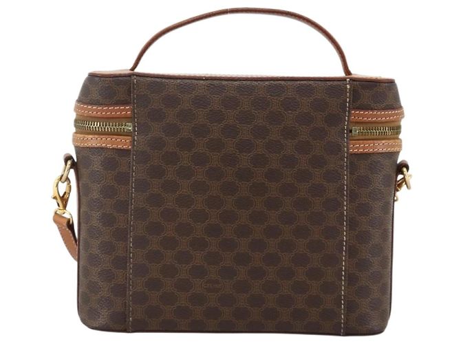 Céline CELINE Macadam Canvas Hand Bag PVC Leather 2way Brown Gold - vista 2