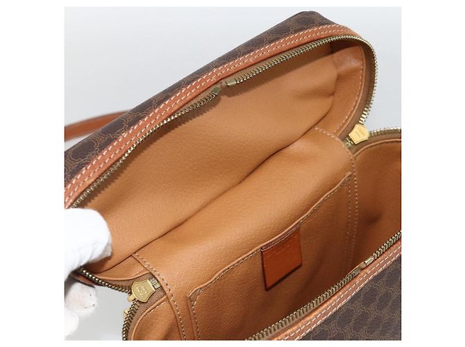 Céline CELINE Macadam Canvas Hand Bag PVC Leather 2way Brown Gold - vista 20