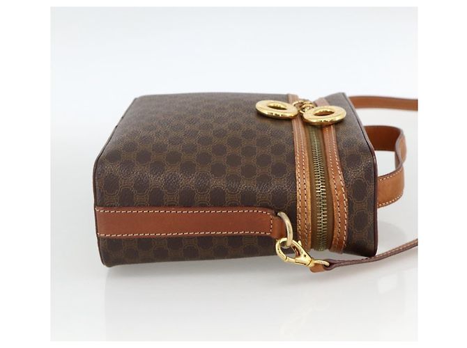 Céline CELINE Macadam Canvas Hand Bag PVC Leather 2way Brown Gold - vista 4