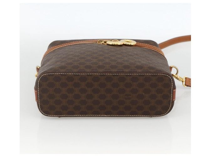 Céline CELINE Macadam Canvas Hand Bag PVC Leather 2way Brown Gold - vista 5