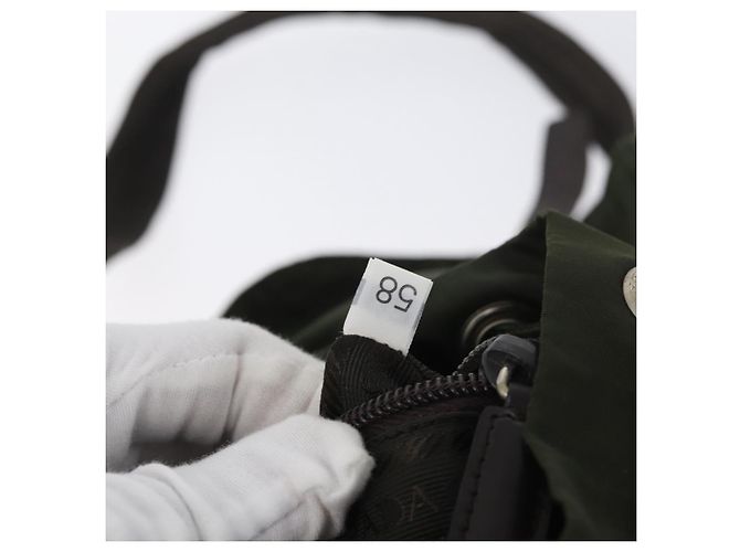 PRADA Rucksack Nylon Khaki Silver - Ansicht 12