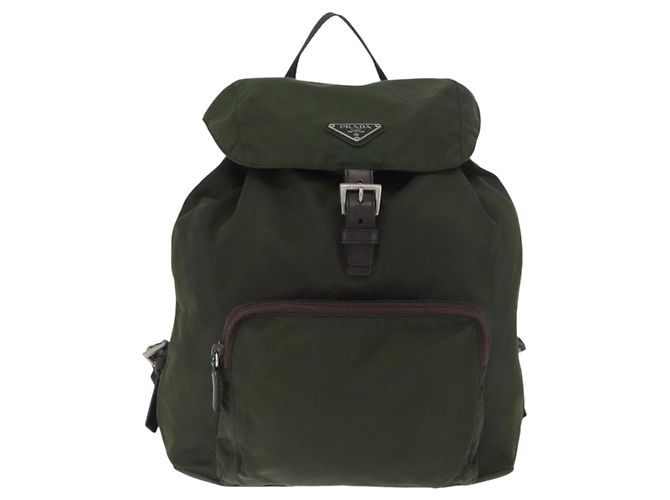 PRADA Rucksack Nylon Khaki Silver - Ansicht 13
