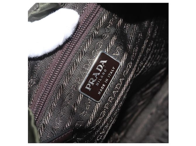 PRADA Rucksack Nylon Khaki Silver - Ansicht 25