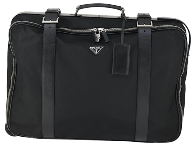 PRADA Suitcase Nylon Black Silver - vista 13