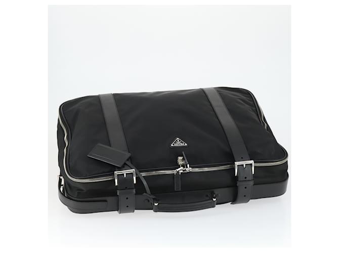 PRADA Suitcase Nylon Black Silver - vista 6