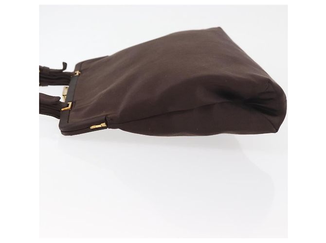 PRADA Tote Bag Satin Brown Gold - vista 4