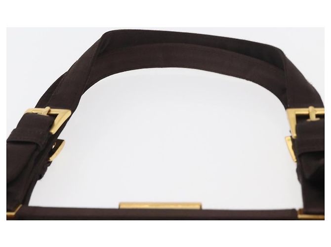 PRADA Tote Bag Satin Brown Gold - vista 8