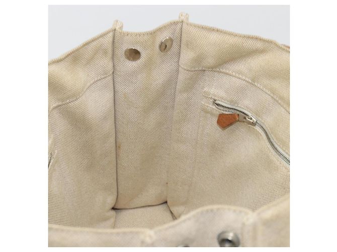Hermès HERMES Sac Arne MM Hand Bag Canvas Beige Silver - vista 18