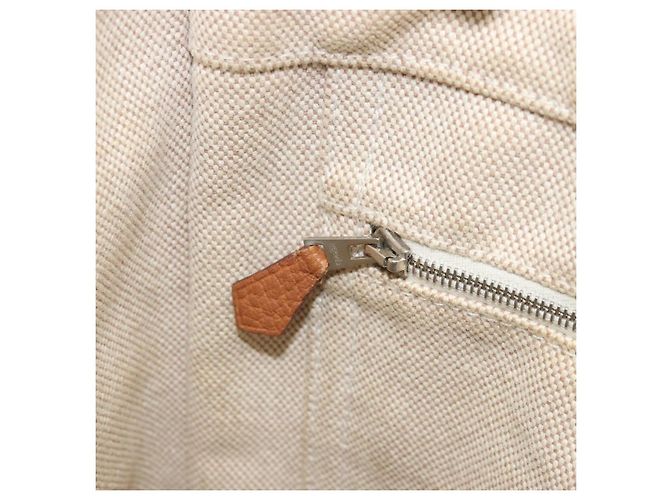Hermès HERMES Sac Arne MM Hand Bag Canvas Beige Silver - vista 19
