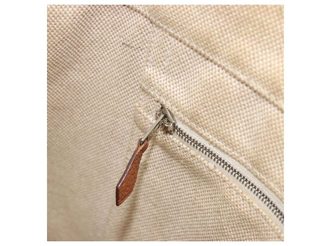 Hermès HERMES Sac Arne MM Hand Bag Canvas Beige Silver - vista 21