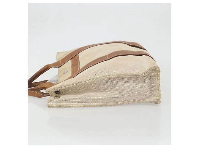 Hermès HERMES Sac Arne MM Hand Bag Canvas Beige Silver - vista 4