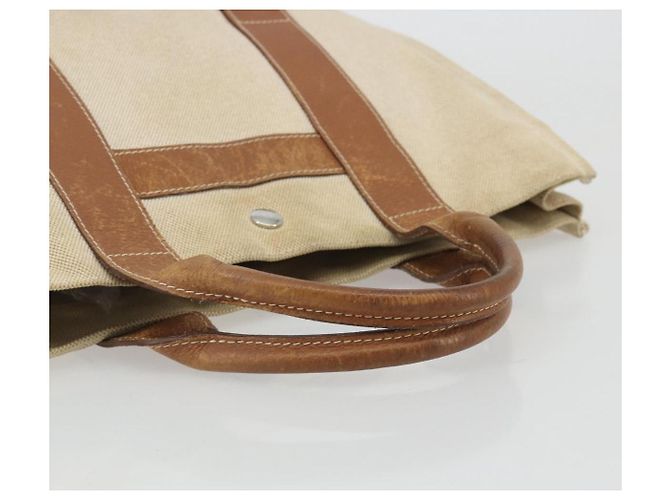 Hermès HERMES Sac Arne MM Hand Bag Canvas Beige Silver - vista 7