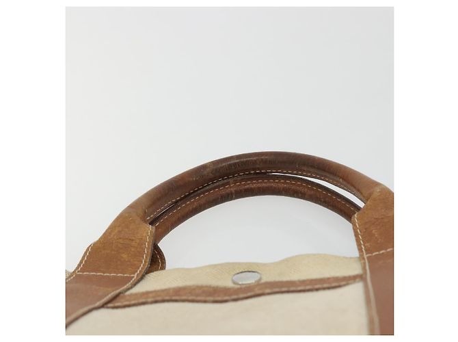 Hermès HERMES Sac Arne MM Hand Bag Canvas Beige Silver - vista 8