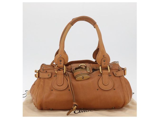 Chloé Chloe Paddington Hand Bag Leather Brown Silver gold - vista 12