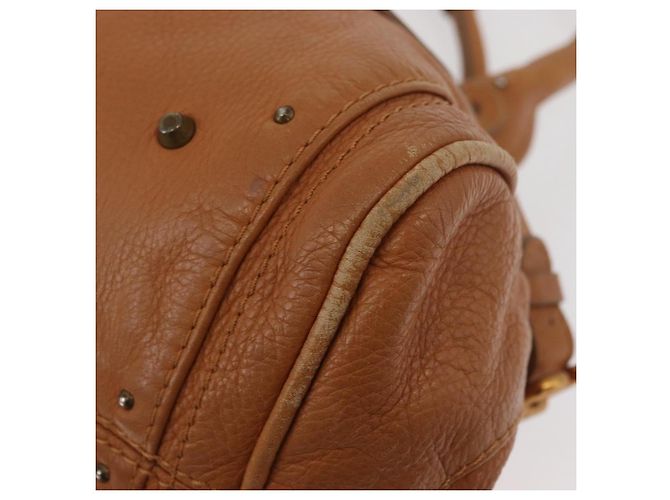 Chloé Chloe Paddington Hand Bag Leather Brown Silver gold - vista 15