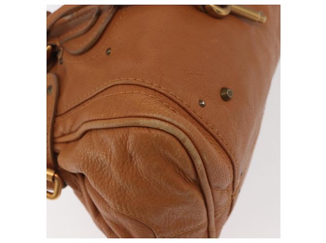 Chloé Chloe Paddington Hand Bag Leather Brown Silver gold - vista 16