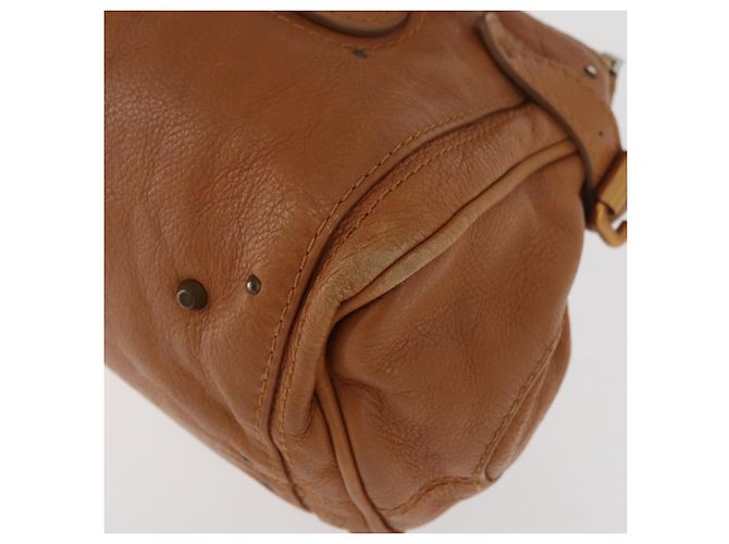 Chloé Chloe Paddington Hand Bag Leather Brown Silver gold - vista 17