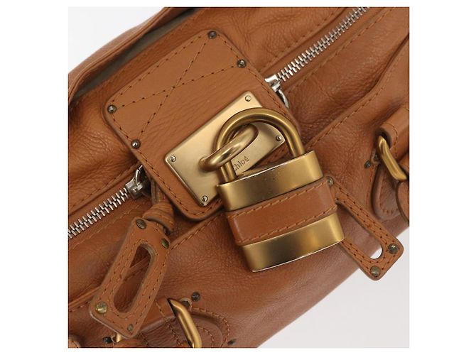 Chloé Chloe Paddington Hand Bag Leather Brown Silver gold - vista 18