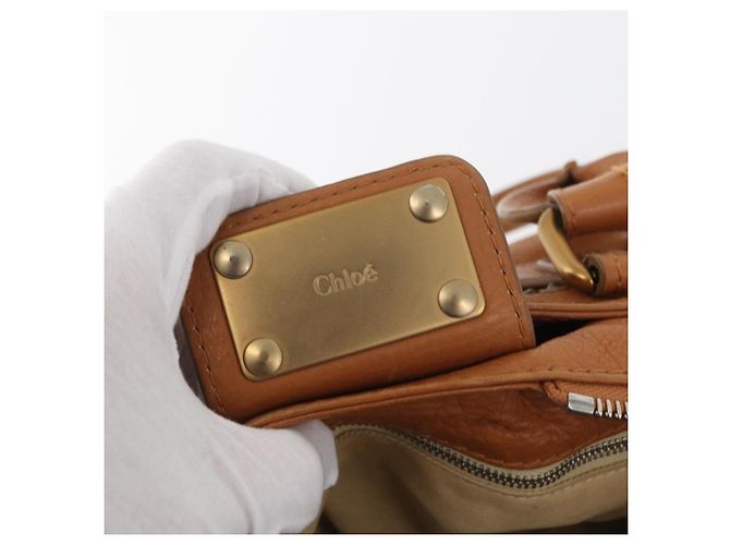 Chloé Chloe Paddington Hand Bag Leather Brown Silver gold - vista 19