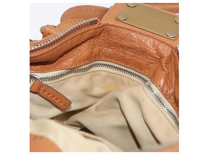 Chloé Chloe Paddington Hand Bag Leather Brown Silver gold - vista 23