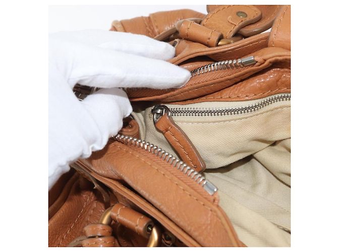 Chloé Chloe Paddington Hand Bag Leather Brown Silver gold - vista 24