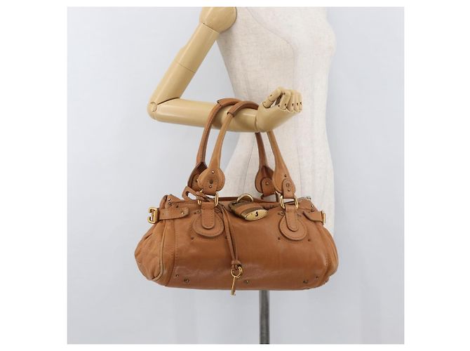 Chloé Chloe Paddington Hand Bag Leather Brown Silver gold - vista 26