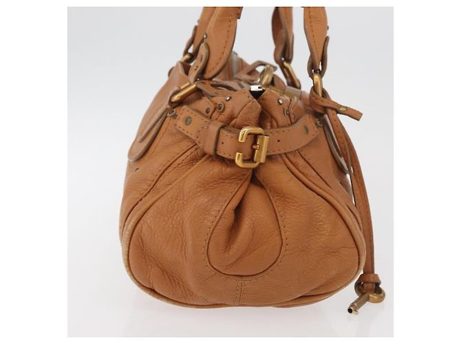 Chloé Chloe Paddington Hand Bag Leather Brown Silver gold - vista 4