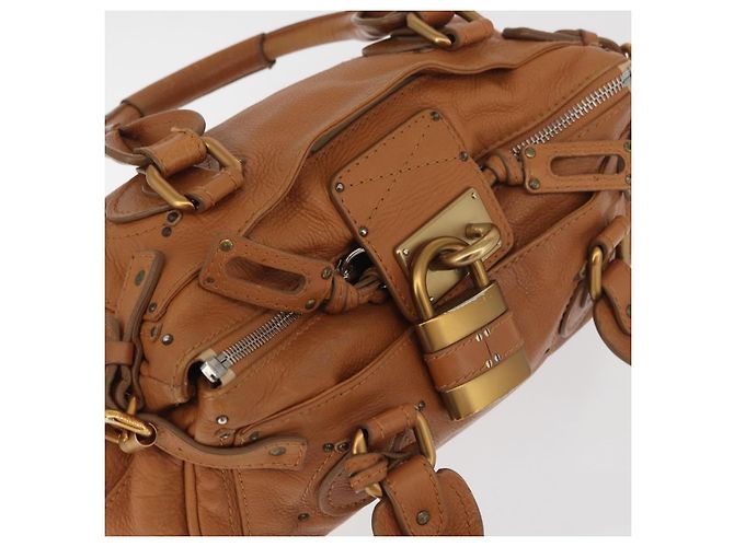 Chloé Chloe Paddington Hand Bag Leather Brown Silver gold - vista 6