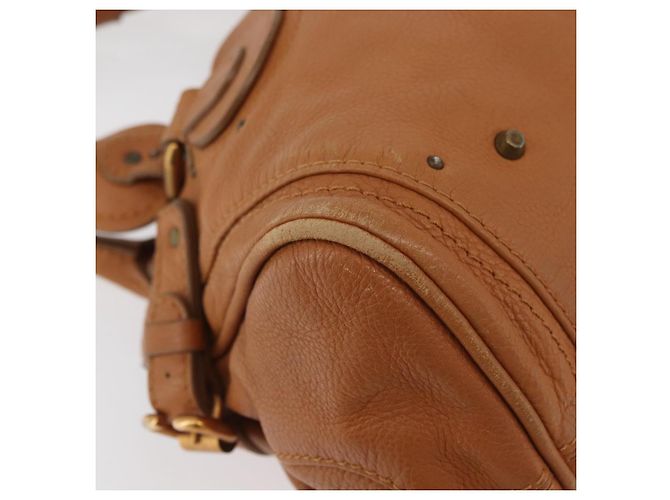 Chloé Chloe Paddington Hand Bag Leather Brown Silver gold - vista 8