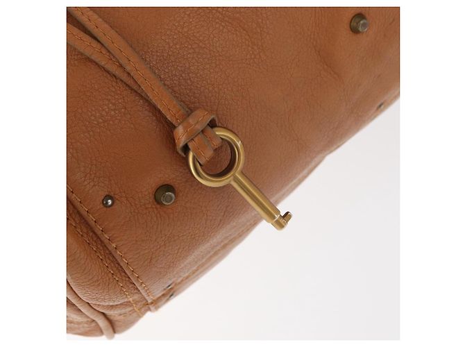 Chloé Chloe Paddington Hand Bag Leather Brown Silver gold - vista 9
