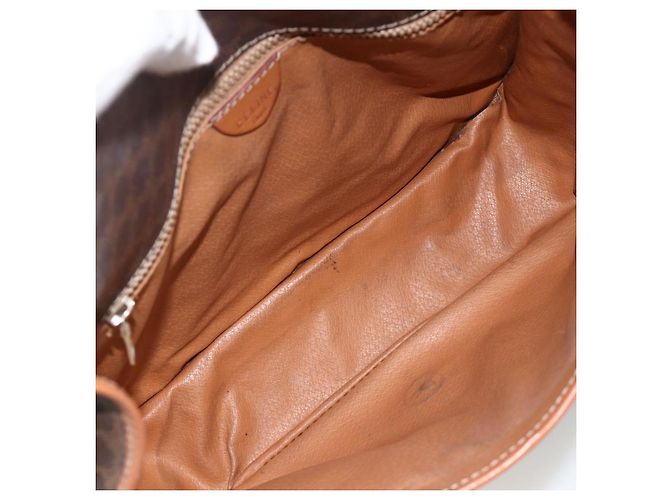 Céline CELINE Macadam Canvas Shoulder Bag PVC Leather Brown Gold - vista 10