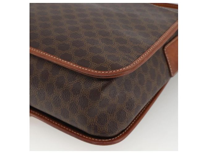 Céline CELINE Macadam Canvas Shoulder Bag PVC Leather Brown Gold - vista 15