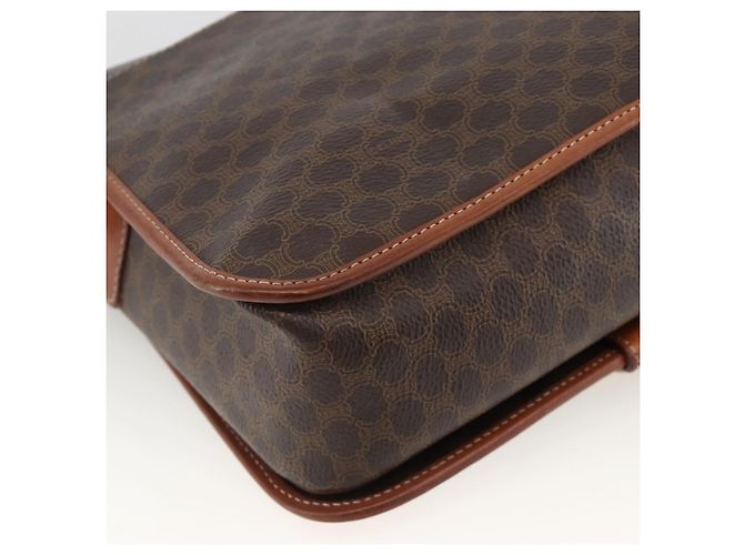 Céline CELINE Macadam Canvas Shoulder Bag PVC Leather Brown Gold - vista 16