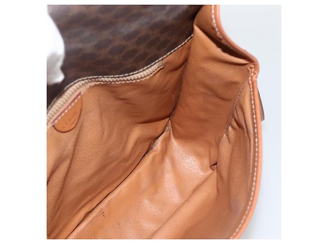 Céline CELINE Macadam Canvas Shoulder Bag PVC Leather Brown Gold - vista 19