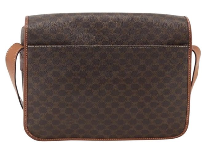 Céline CELINE Macadam Canvas Shoulder Bag PVC Leather Brown Gold - vista 2