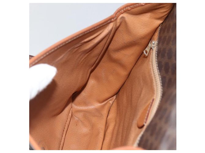 Céline CELINE Macadam Canvas Shoulder Bag PVC Leather Brown Gold - vista 20