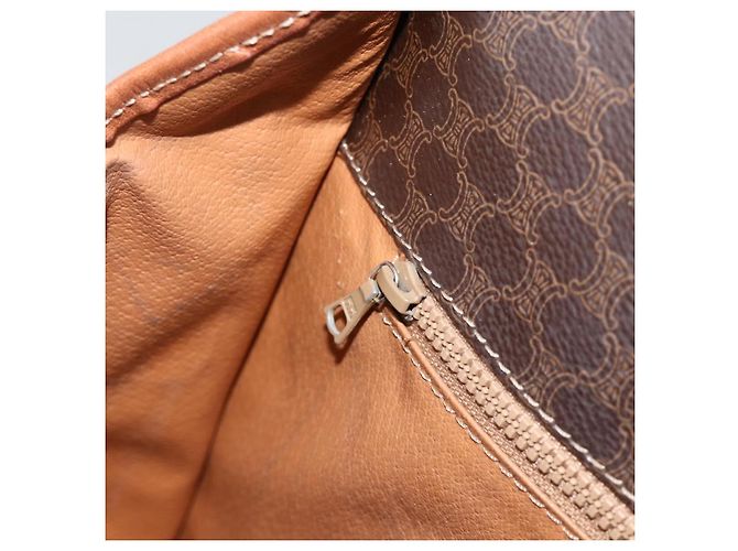 Céline CELINE Macadam Canvas Shoulder Bag PVC Leather Brown Gold - vista 21