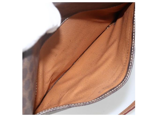 Céline CELINE Macadam Canvas Shoulder Bag PVC Leather Brown Gold - vista 22