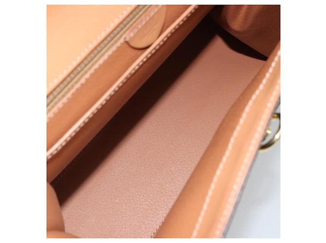 Céline CELINE Macadam Canvas Hand Bag PVC Leather Brown Gold - vista 11